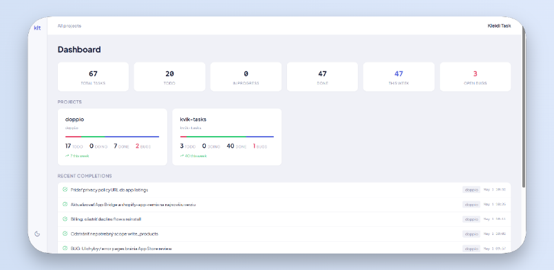 Kleidi Task - AI-first task tracker