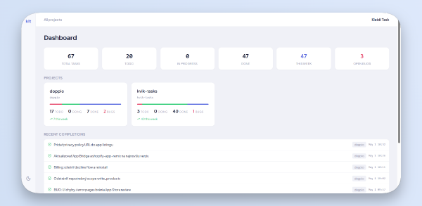 Kleidi Task - AI-first task tracker for developers